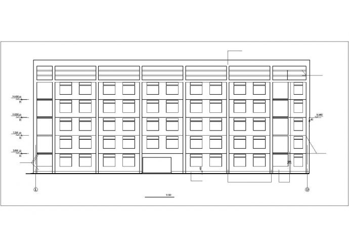 沈阳市某高级中学2930平米5层框架结构教学楼全套建筑设计CAD图纸_图1