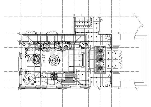 某宾馆四季厅室内装修方案设计CAD图（含效果和实景）-图一