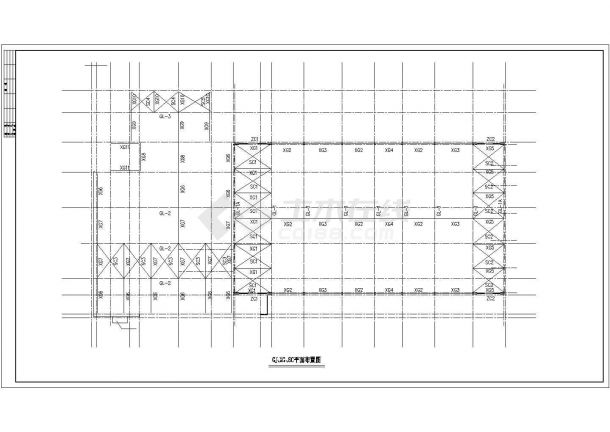 某地区钢构商业4S店建筑设计施工CAD图纸-图一