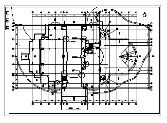 三层带地下室框架结构社区中心综合楼建筑施工cad图，共三十四张-图一