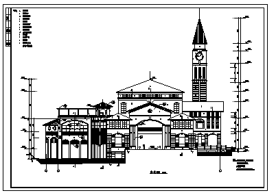 三层带地下室框架结构社区中心综合楼建筑施工cad图，共三十四张-图二