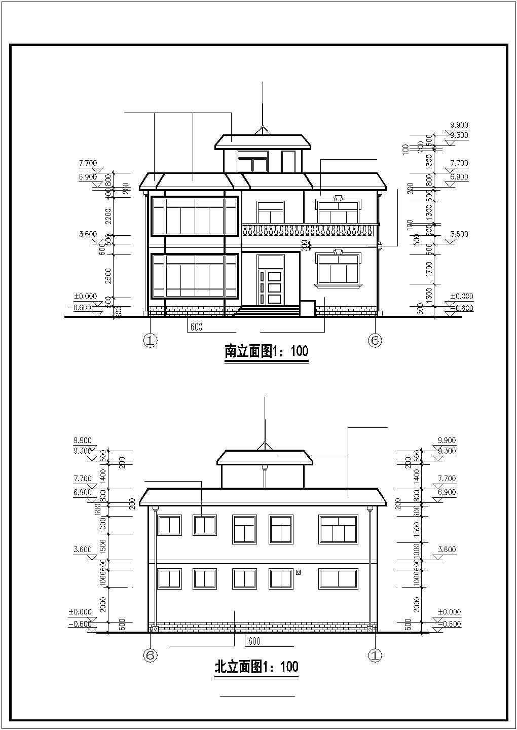 小型住宅建筑施工图纸