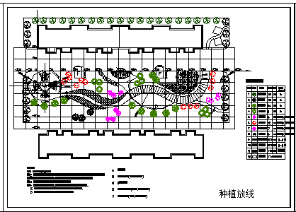 某庭院绿化设计cad施工图纸-图二