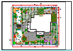 别墅庭院景观绿化设计平面cad施工图_图1