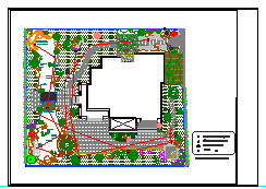 别墅庭院景观绿化设计平面cad施工图-图二
