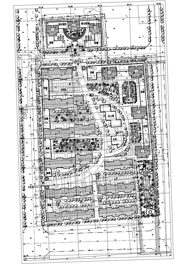 抚顺市南阳花园小区总平面规划设计CAD图纸（占地6.9万平米）-图一