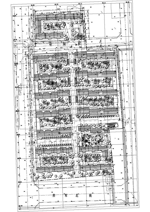 营口市南盛家园小区总平面规划设计CAD图纸（占地7.2万平米）-图一