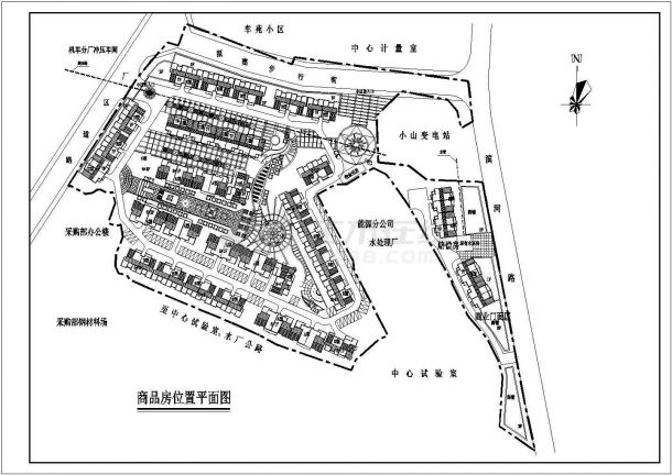 常熟市滨河花园小区总平面规划设计CAD图纸（占地2.2万平米）-图一