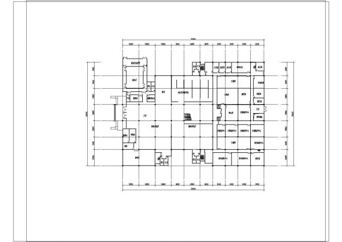 某大型博物馆施工平面设计CAD竣工图_图1