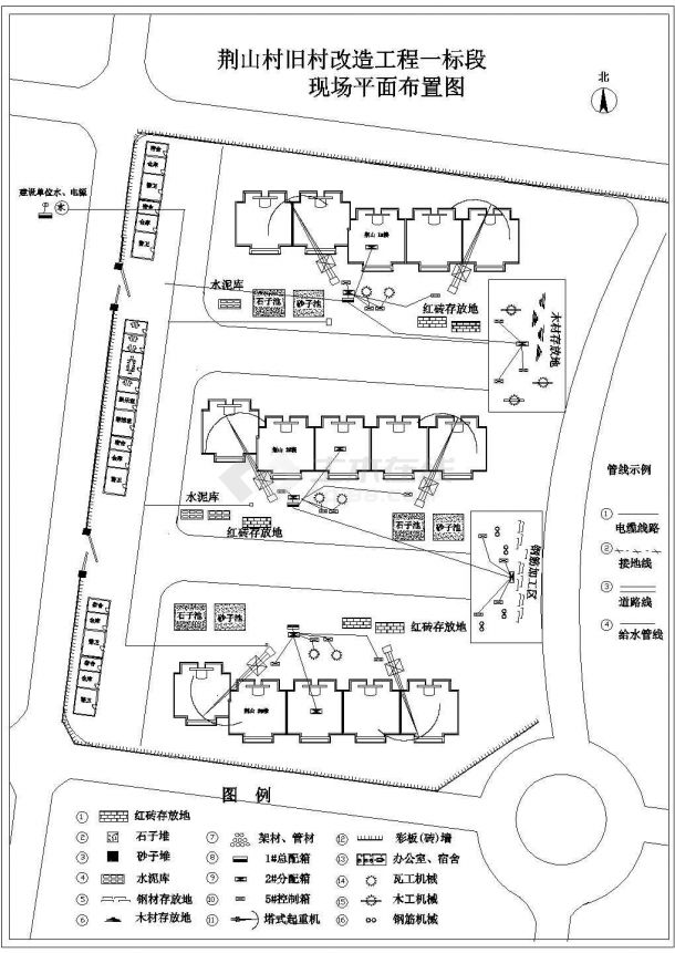安徽省亳州市某市村旧村改造施工CAD施工图纸-图二