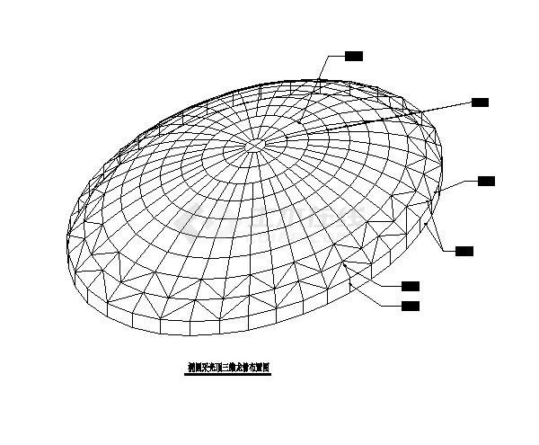 椭圆采光顶钢结构平面布置图-图一