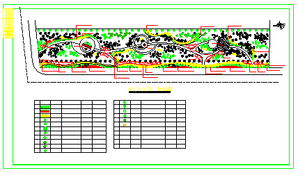 某道路旁绿化cad设计施工图纸_图1