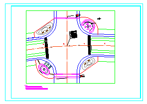 某新修建的道路绿化设计cad施工图_图1
