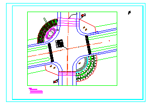 某新修建的道路绿化设计cad施工图-图二