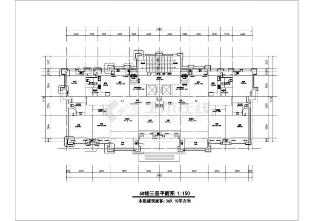 合肥市瑞泽花园小区32层住宅楼全套平面设计CAD图纸（含机房层）-图一
