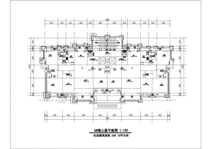 合肥市瑞泽花园小区32层住宅楼全套平面设计CAD图纸（含机房层）_图1