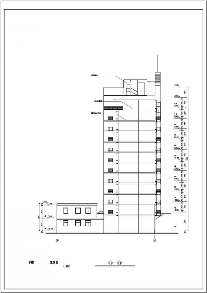 许昌小高层住宅全套施工期临建（生活办公）用房设计CAD全套建筑施工图_图1