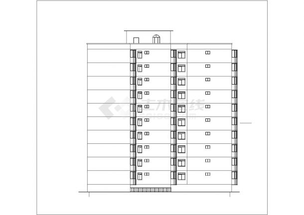 1.5万平米10层框架结构住宅楼建筑结构设计CAD图纸（含半地下室）-图一