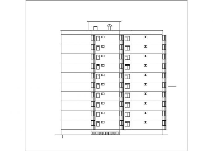 1.5万平米10层框架结构住宅楼建筑结构设计CAD图纸（含半地下室）_图1