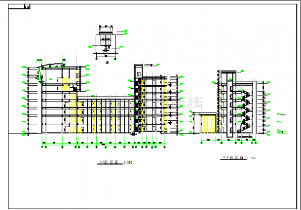 多层办公楼建筑设计全套CAD图纸-图一
