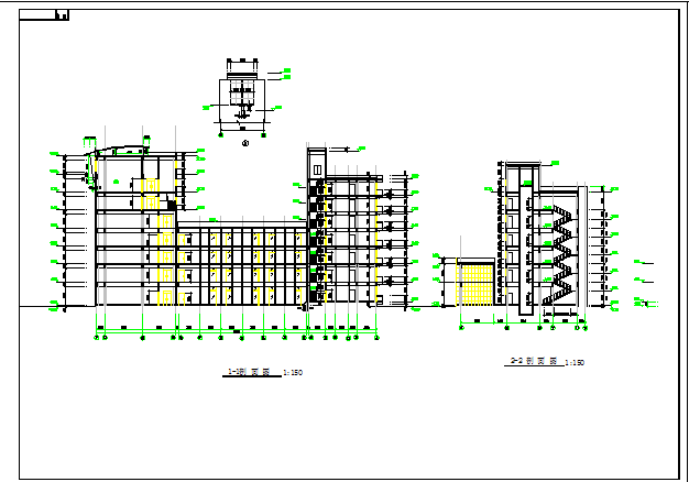 多层办公楼建筑设计全套CAD图纸_图1