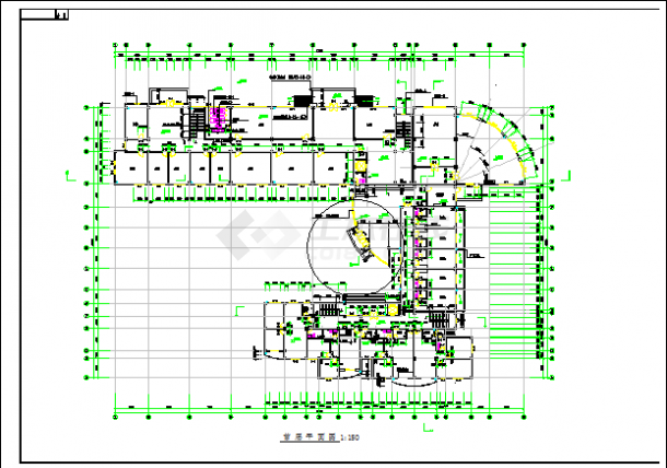 多层办公楼建筑设计全套CAD图纸-图二