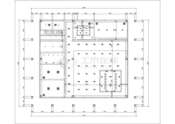 贵阳市金山越府小区210平米2层框混结构售楼处平立面设计CAD图纸-图二
