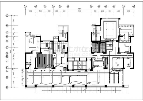 成都市翡翠园小区160平米单层售楼中心全套电气系统设计CAD图纸-图一