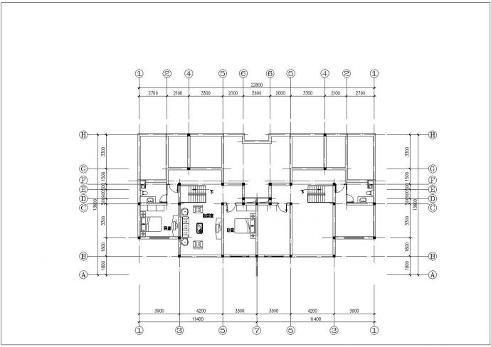 延安住宅户型集锦施工期临建（生活办公）用房设计CAD全套建筑施工图_图1
