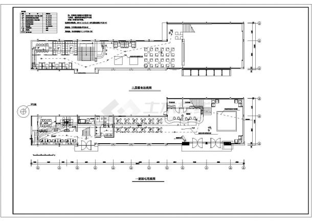 太原市某商业大厦2层售楼处室内电气施工设计CAD图纸-图二