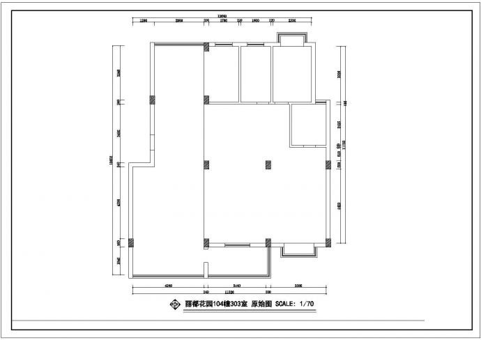 张家界丽都花园设计底商私人住宅楼设计CAD详细建筑施工图_图1
