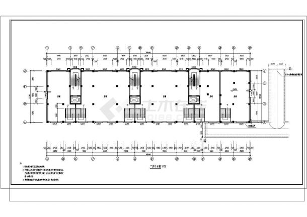 书香门第小区11层公寓楼建筑设计CAD图纸（含阁楼设计）-图二