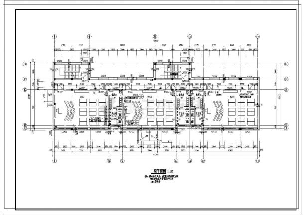 吉林省某三层幼儿园建筑设计施工CAD图-图二