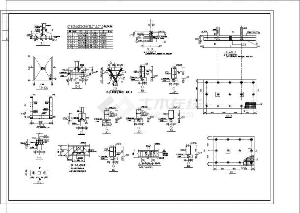 某5层全框架L形生产车间办公楼结构施工图-图二