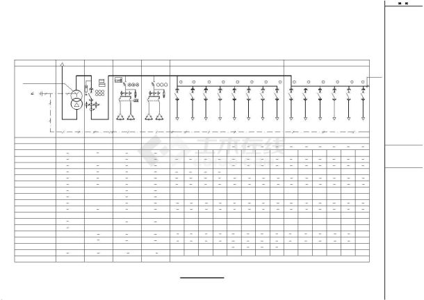 某大型公寓宿舍楼高低压系统设计CAD施工图-图二