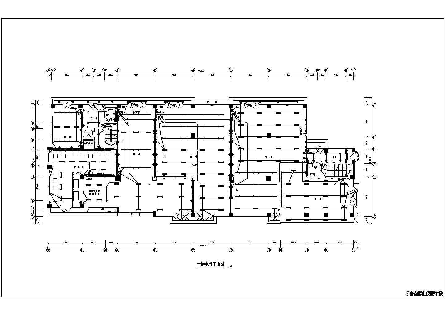 十二层公寓电气防雷楼层CAD施工图