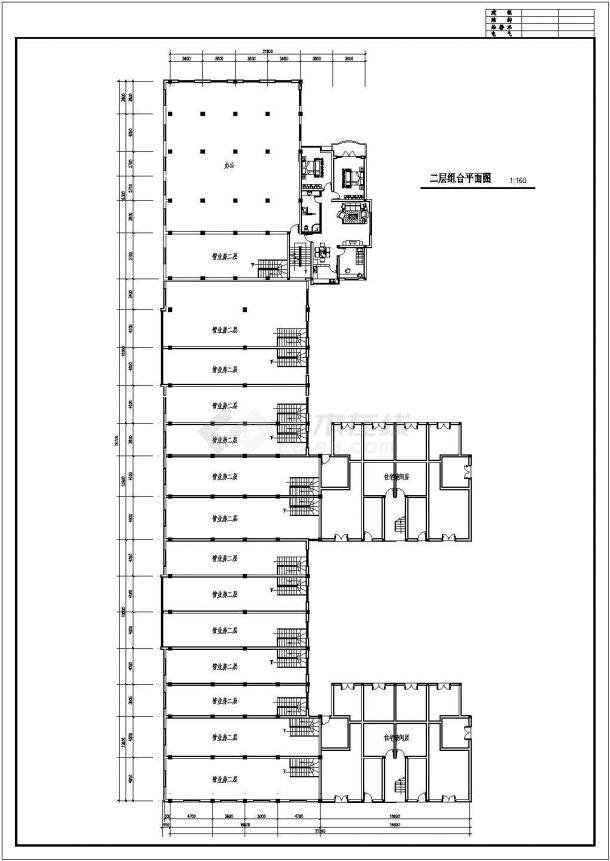 南港方案住宅施工底商私人住宅楼设计CAD详细建筑施工图-图二