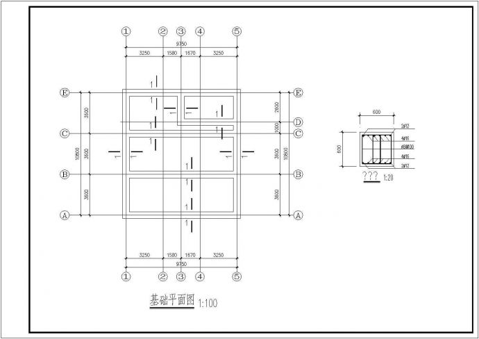 益阳平面底商私人住宅楼设计CAD详细建筑施工图_图1