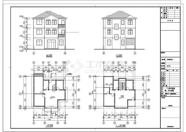 100平方米三层新农村单家独院式别墅设计图，含设计说明-图二