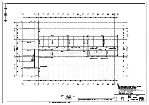 青岛某综合教学楼抗震加固结构设计图（含说明）-图一