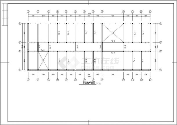 某三层砖混结构综合教学楼建筑方案CAD图（高11米）-图一