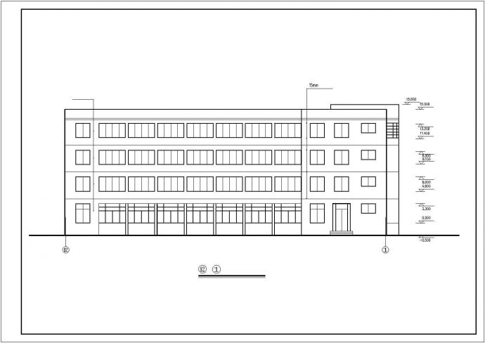 某地4层办公楼建筑施工设计图_图1
