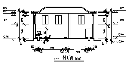 40平米某单层英式风格小型公厕建筑施工cad图_公厕施工-图二