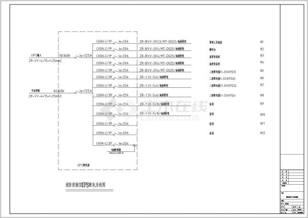 [沈阳]某百货店安防弱电工程CAD电气设计图纸机房系统图-图二