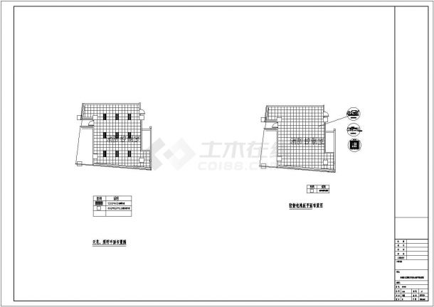 [沈阳]某百货店安防弱电工程CAD电气设计图纸机房平面-图一