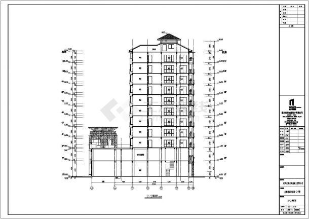 [广西]某地高层框剪结构塔式砖瓦屋面住宅全套建筑施工图-图一