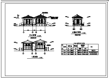 厕所设计_某二层框架结构旅游区厕所建筑施工cad图纸-图二