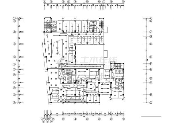 哈尔滨第三人民医院6层医院医技楼全套照明系统设计CAD图纸-图二