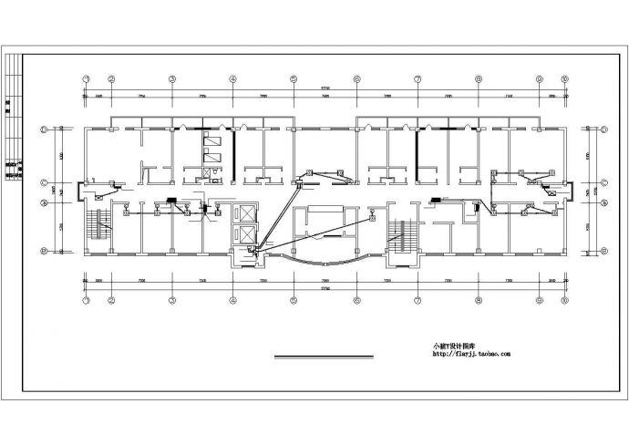 长春市人民医院6层医院门诊住院楼全套电气系统设计CAD图纸_图1