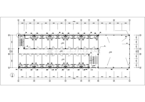 连云港市某卫生学校3层砖混宿舍楼给排水系统设计CAD图纸-图二